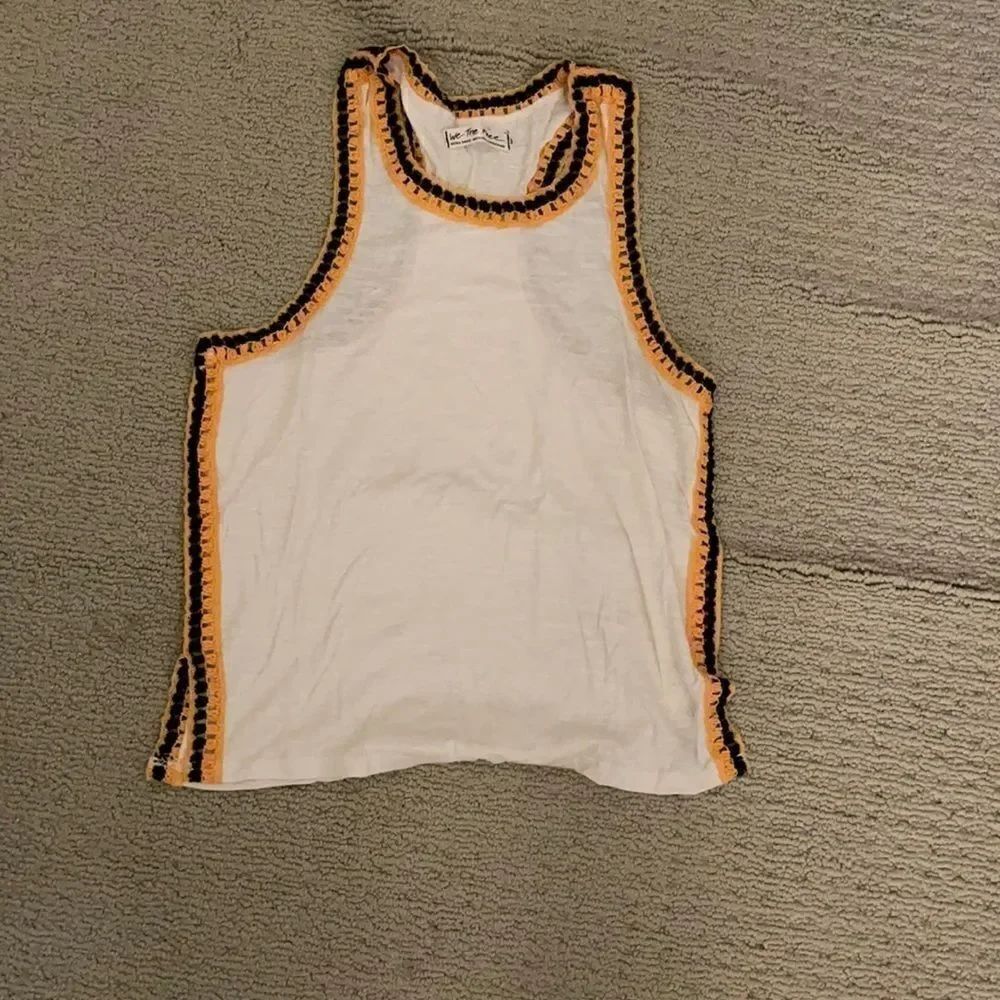 Free People embroidered tank XS